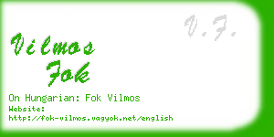 vilmos fok business card